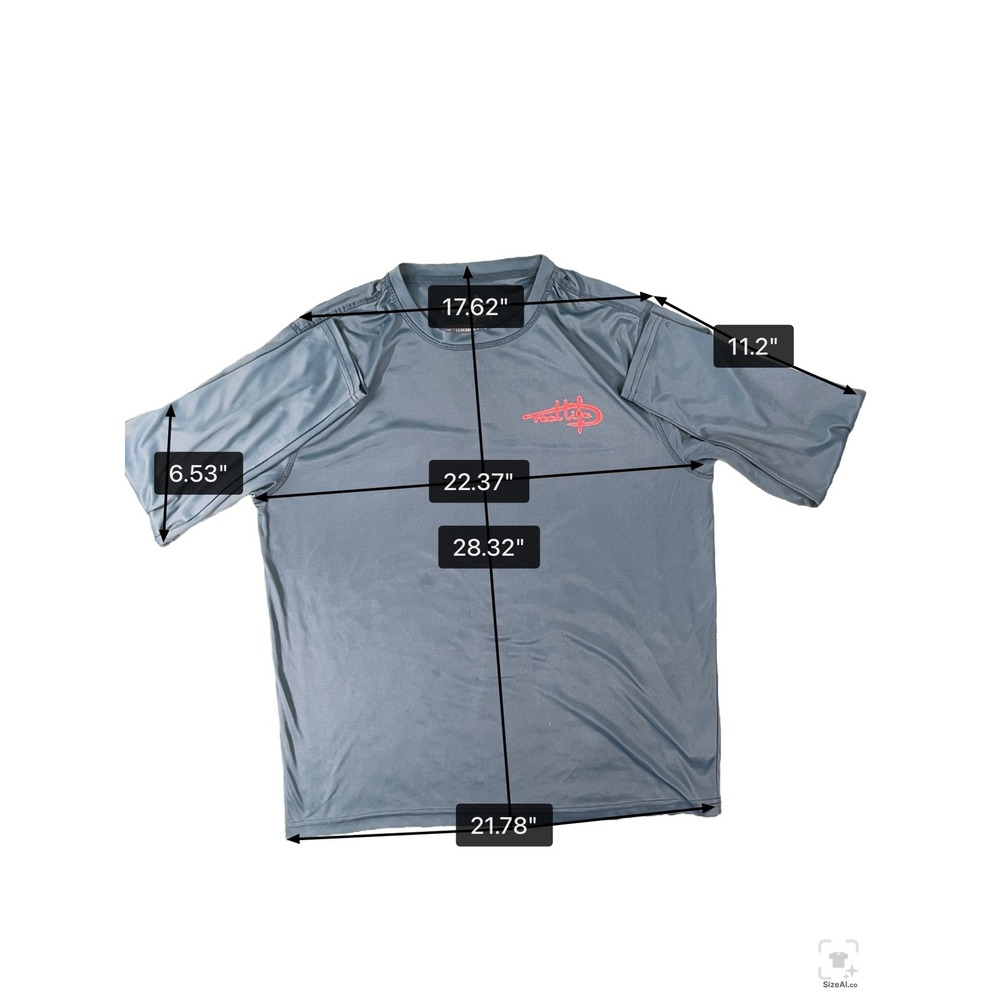 Reel Life Mens Blue Long Sleeve Performance Fishing Shirt Size Large L Polyester - Picture 3 of 3